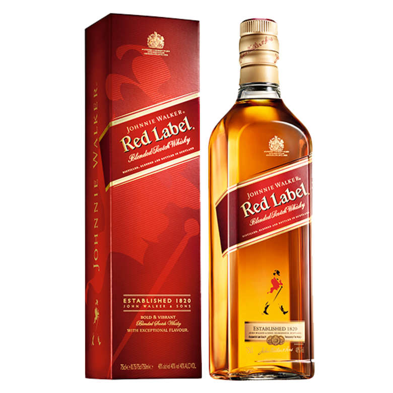 Whisky Johnnie Walker Etiqueta Roja Botella 750 ml