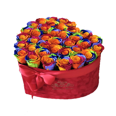 Caja Corazn 25 Rosas Arcoris