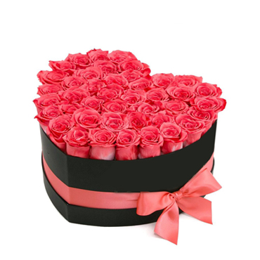 40 Rosas en Caja Corazn
